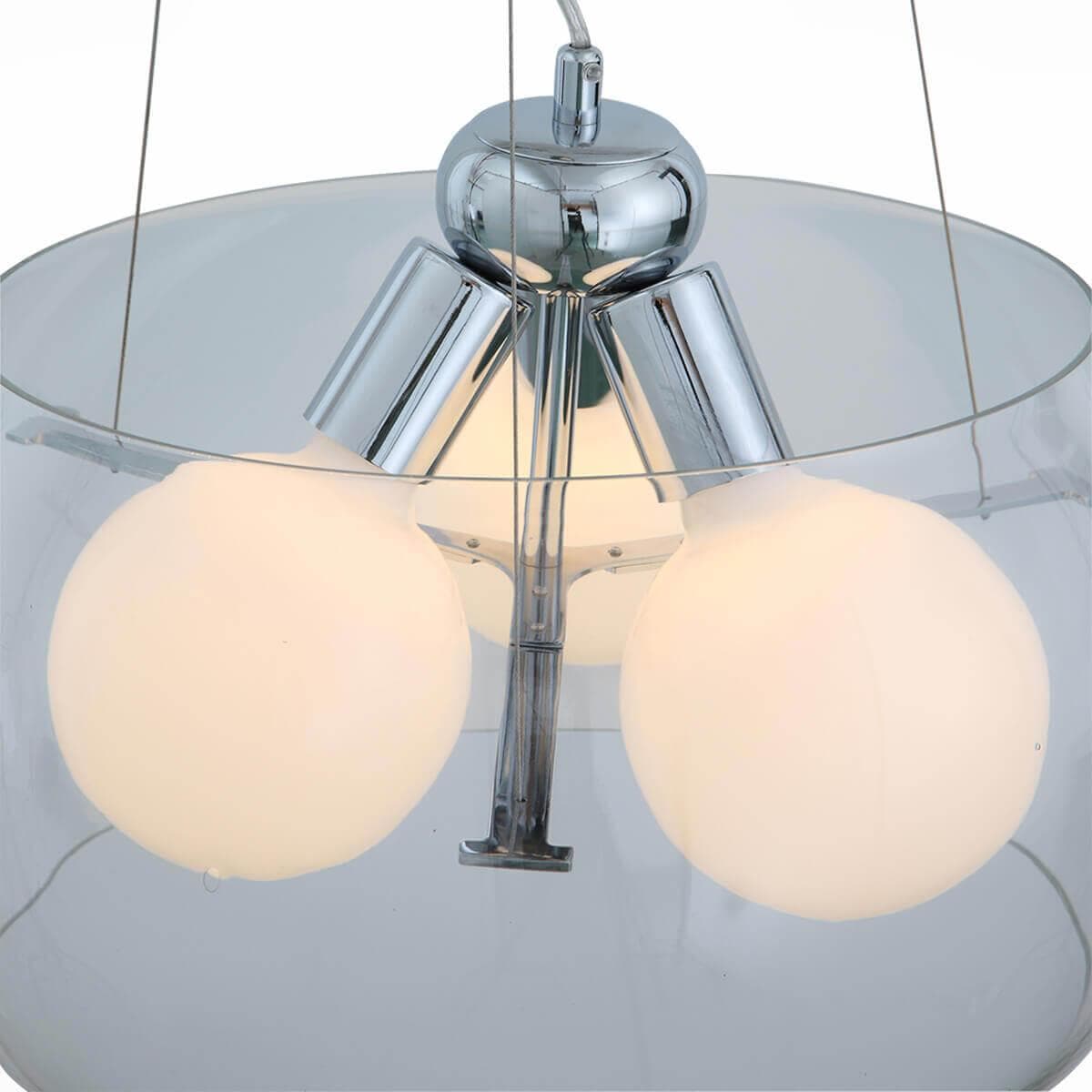 ST LUCE SL512.113.03 Светильник подвесной  Хром/Прозрачный E27 Globe 3*100W — миниатюра 2