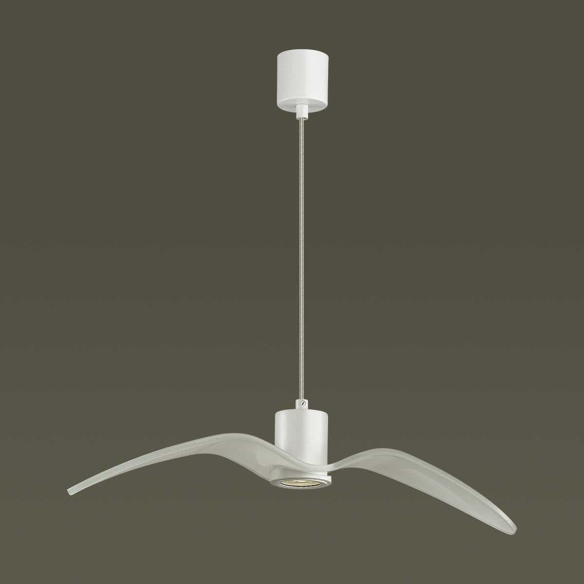Odeon Light 4904/1B PENDANT ODL22 233 белый/стекло Подвес GU10 1*5W BIRDS — миниатюра 4