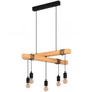 Eglo TOWNSHEND Подвесной потолочный светильник (люстра) TOWNSHEND, 5Х60W, E27, L700, B390, H900, сталь/дерево 43629