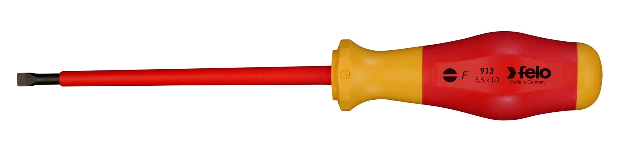 Felo Отвертка диэлектрическая шлицевая SL5,5x1,0x125 91305590