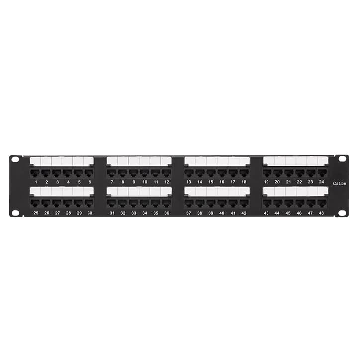 EKF TeraLINK PRO Патч-панель TeraLINK PRO 19'' Cat.5E 2U неэкранированная UTP 48 портов RJ-45 Dual IDC — миниатюра 2
