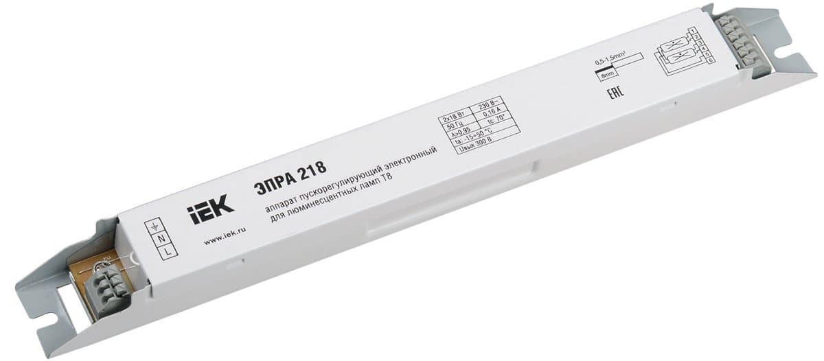 IEK ЭПРА 218 для линейных ЛЛ Т8 LLV218D-EBFL-2-18
