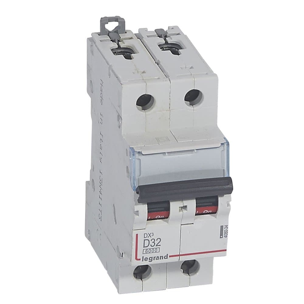 Legrand DX3 Автоматический выключатель 2P 32A (D) 6000/10kA 408034 — миниатюра 1