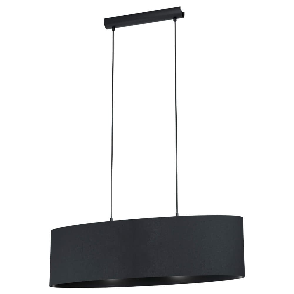 Eglo 99044 Подвес MASERLO 1, 2x40W(E27), L780, B220, H1100, сталь, черный/текстиль, черный
