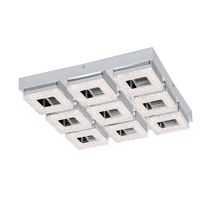 Eglo Светильник LED настенно-потолочный FRADELO, 9х4W(LED), 440х440, сталь, хром/пластик с кристал., хром, прозрач. 95658