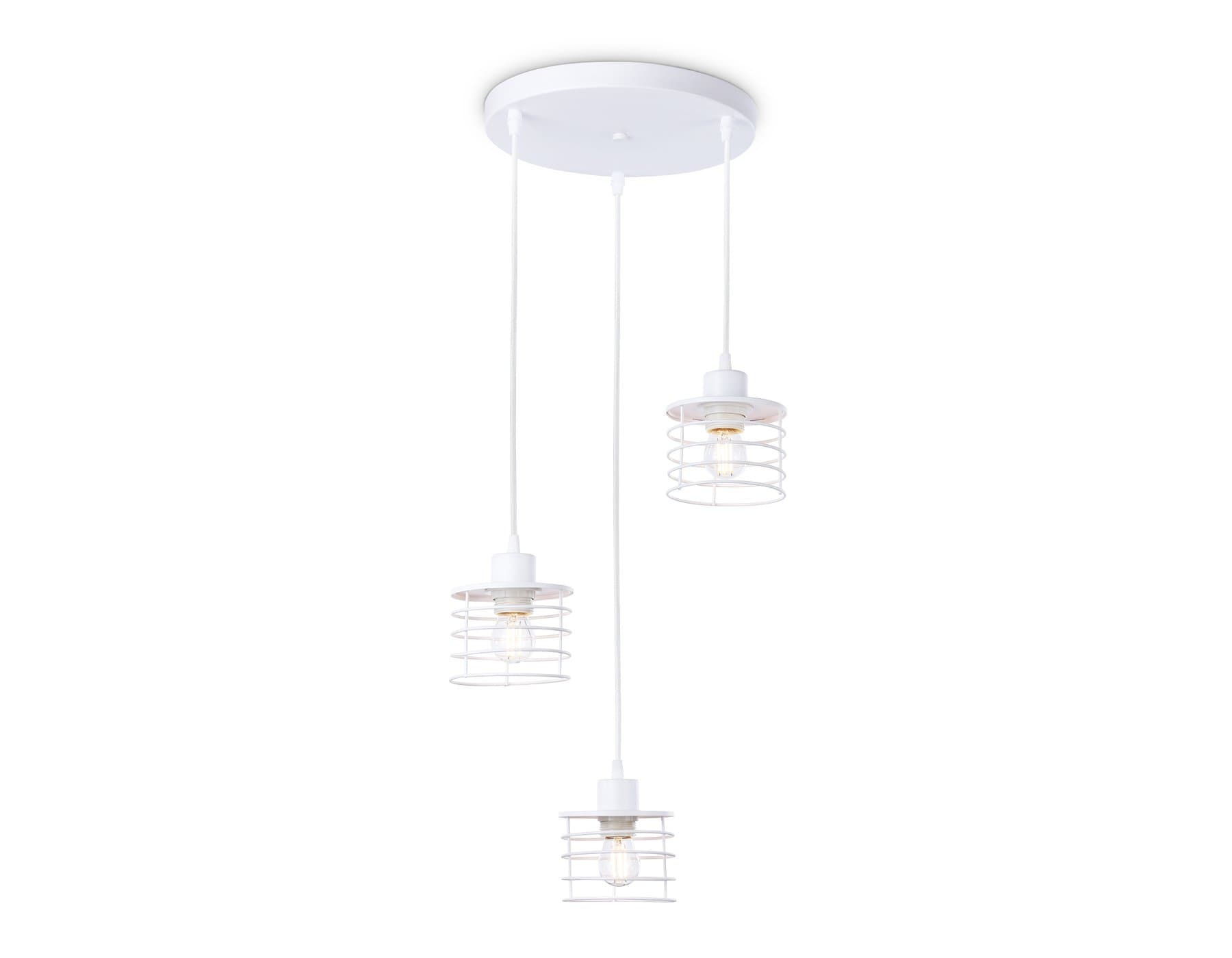 Ambrella Подвесной светильник в стиле лофт TR8078/3 WH белый E27*3 max 40W D372*1170 — миниатюра 2