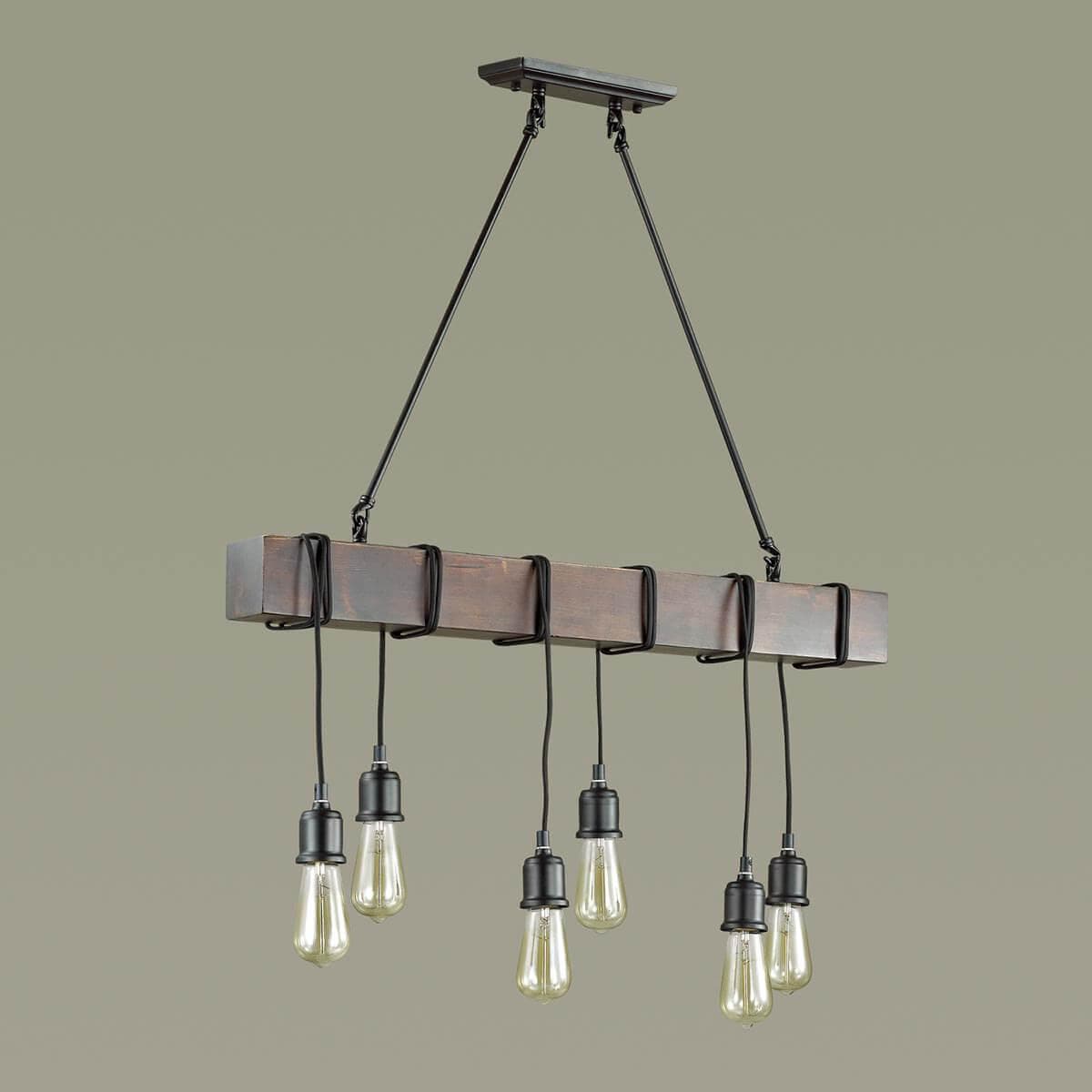 Lumion 3740/6 LN19 141 черный Люстра E27 6*60W 220V KLAUS — миниатюра 3