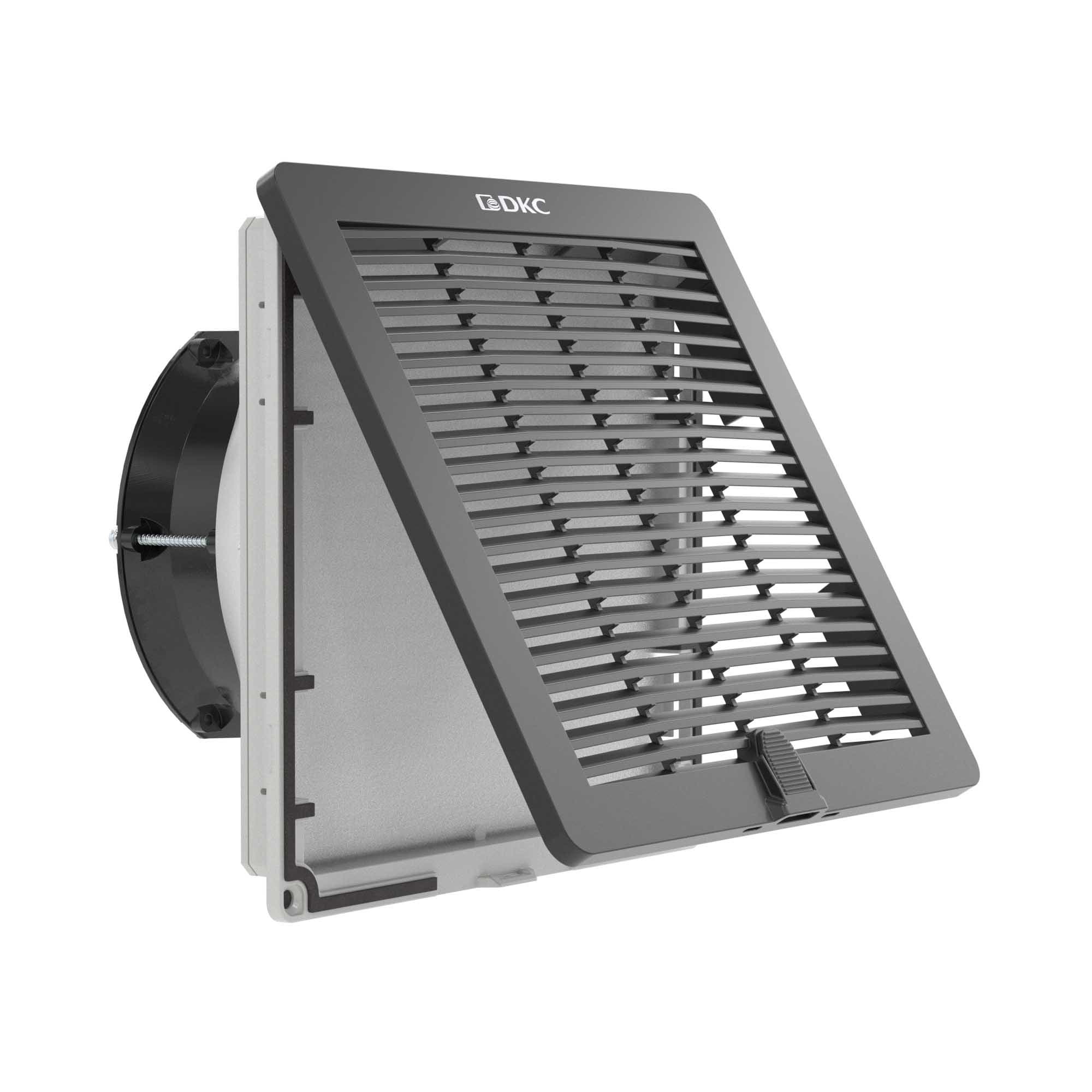 DKC Вентилятор с фильтром RV 160/190 м3/ч, 230 В, 252x252 мм, IP54, RAL9005 — миниатюра 3
