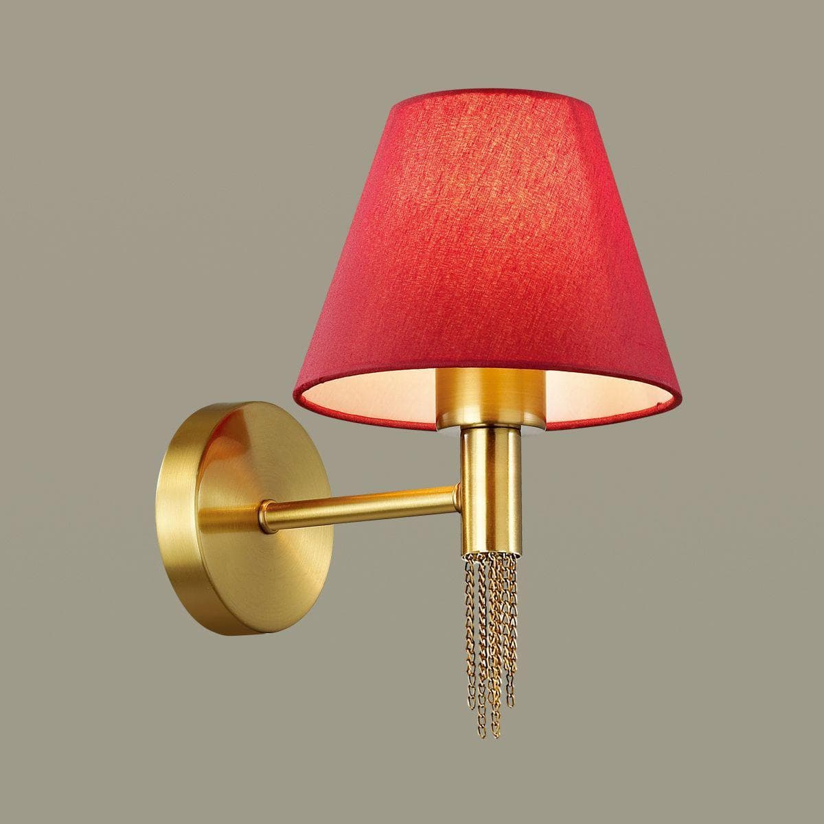 Lumion 4514/1W NEOCLASSI LN21 121 античная латунь, красный Бра E27 60W 220V VANESSA — миниатюра 3