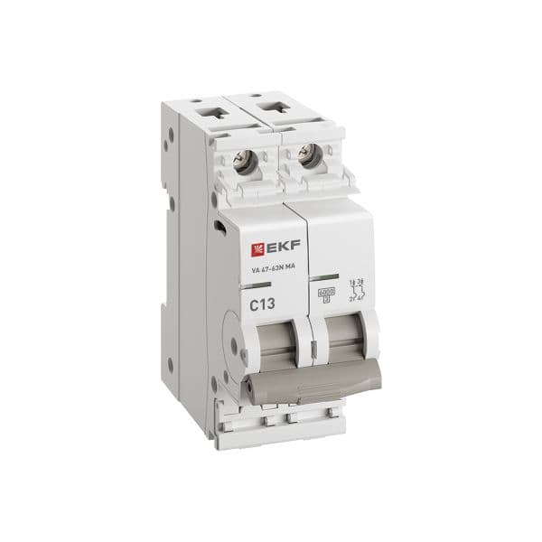 EKF Автоматический выключатель ВА 47-63N MA 2P 13А (C) 6кА без теплового расцепителя PROXIMA — миниатюра 6