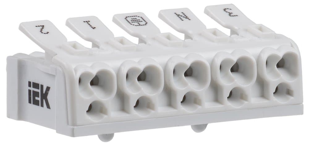 IEK Клемма пружинная соединительная КСПн5-3L+N+PE