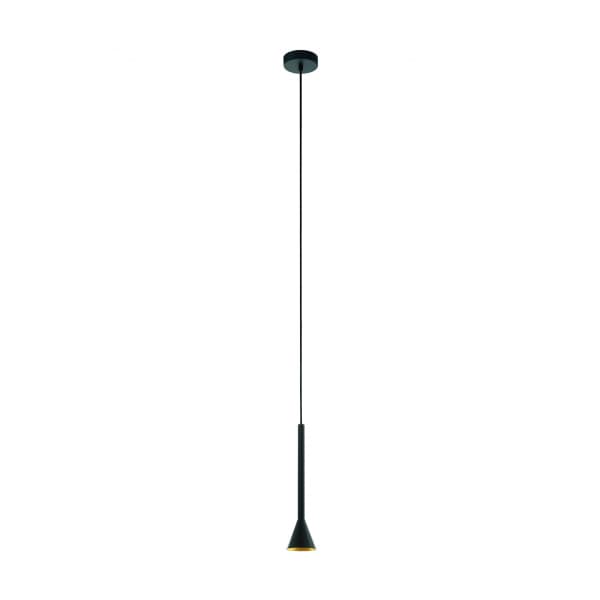 Eglo 97604 Светодиодный подвес CORTADERAS, 1х5W (GU10), 1х400lm, 95, H1500, сталь, черный, золотой — миниатюра 1
