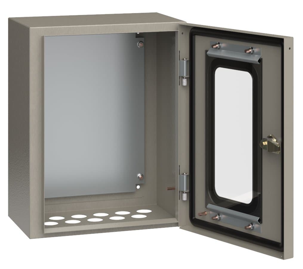 IEK Корпус металлический ЩМП-1-0 (395х310х220мм) У2 IP54 прозрачная дверь