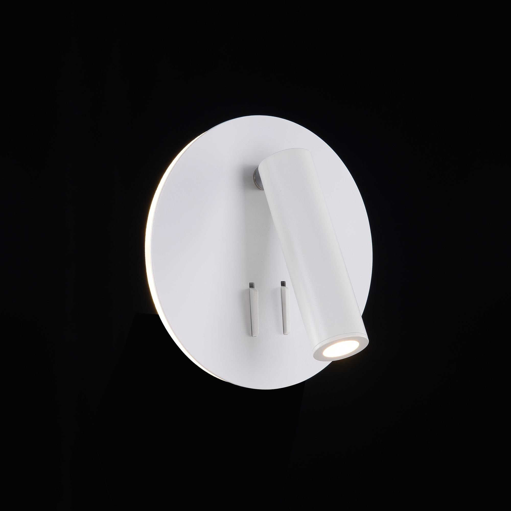 Maytoni Ceiling & Wall ios 176 Белый Бра LED 150-200Lm + LED 80-110LM 6W + 3W C176-WL-01-6W-W — миниатюра 2
