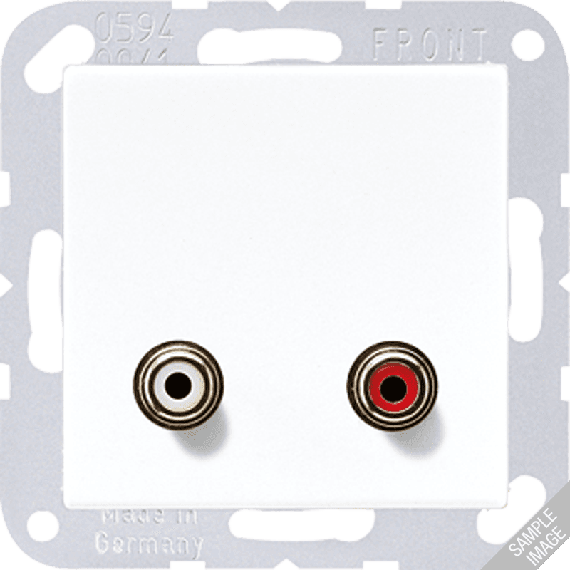 JUNG 2x Cinch Audio (RCA), матовый антрацит MAA1021ANM
