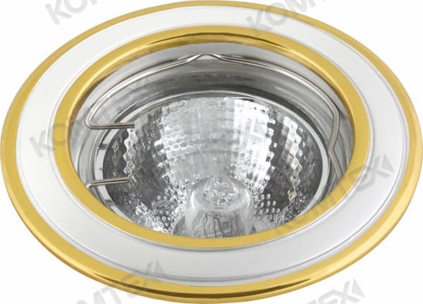 Comtech Corona Светильник галогеновый встраиваемый MR16 1x50W GU5.3 золото/никель/золото P00367