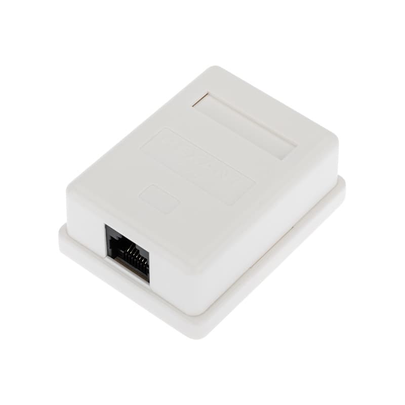 Рoзетка компьютерная внешняя, 1-порт RJ-45 (8P8C), UTP неэкранированная, категория 6, Rexant 03-0132