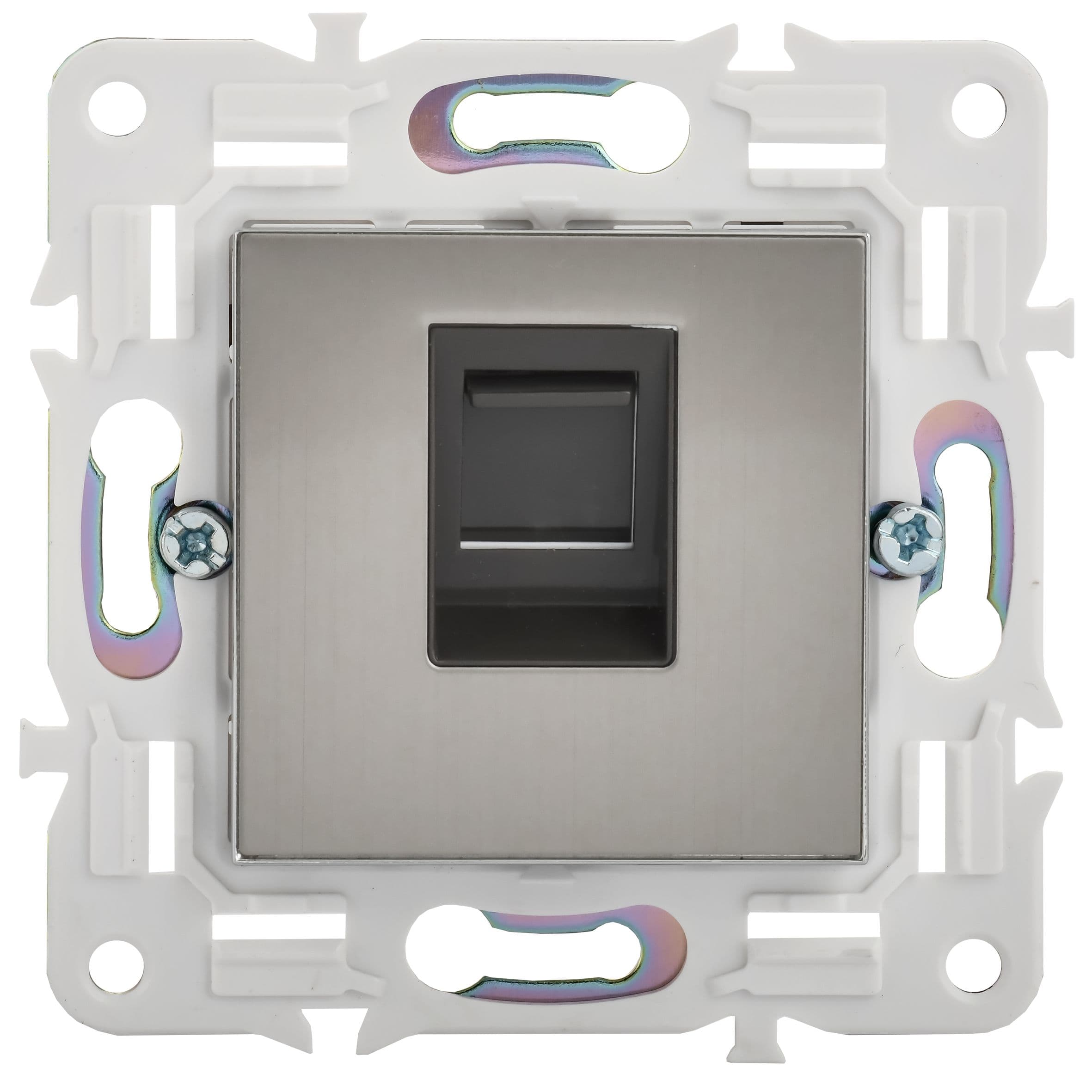 IEK SKANDY Никель Розетка компьютерная RJ45 кат.6 SK-K02N — миниатюра 2