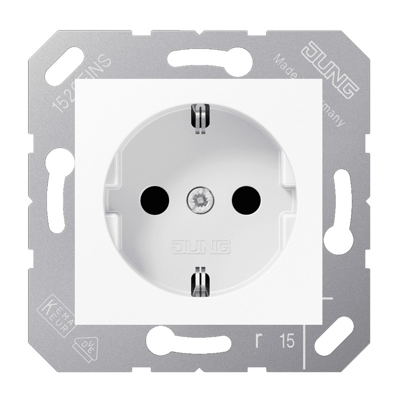 JUNG CD 500/CD plus Белая Розетка Schuko с авт заж CD5120BFWW