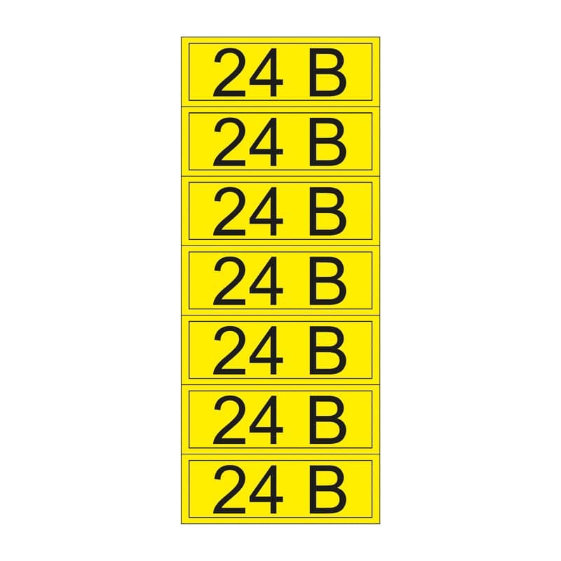Наклейка знак электробезопасности «24 В» 35х100 мм (7 шт на листе) Rexant 55-0002-1