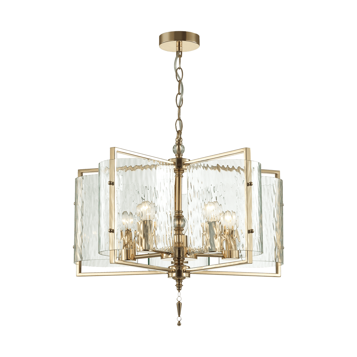 Odeon Light 4878/5 MODERN ODL_EX22 63 золотой/прозрачный/стекло Люстра E14 5*40W ELEGANTE — миниатюра 2