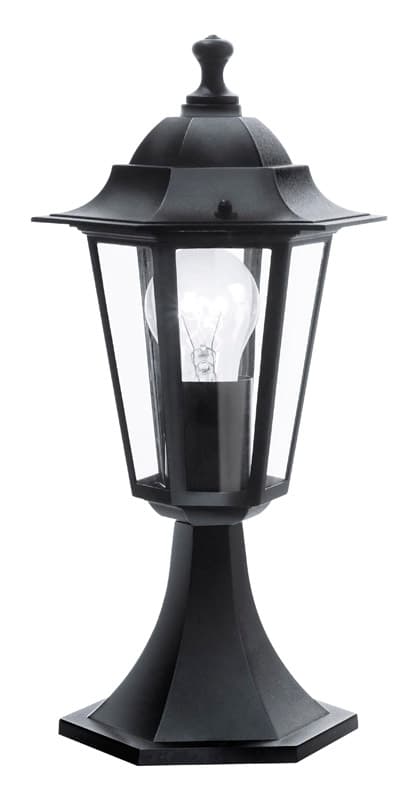 Eglo 22472 Светильник уличный напольный LATERNA 4, 1х60W (E27), H405, алюминий, черный/стекло