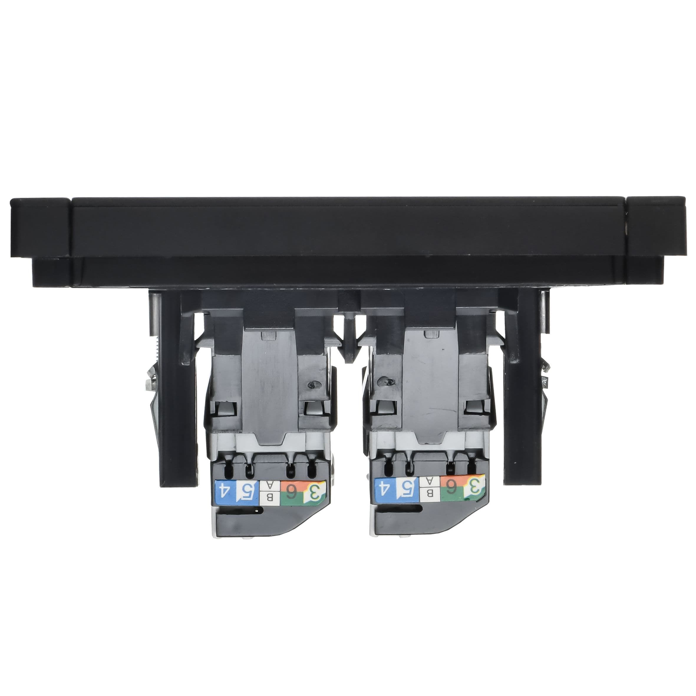 IEK FORTE&PIANO Металл Черный Розетка комп. 2-ая RJ45 кат.5E FP133M — миниатюра 5