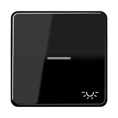 JUNG CD 500/CD plus Черная Клавиша 1-ая с/п с символом ОСВЕЩЕНИЕ CD590KO5LSW