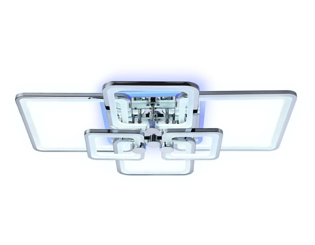 Ambrella Потолочный светодиодный светильник с пультом FA5307/4+2 CH хром 176W 800*550*140 (ПДУ РАДИО 2.4G) — миниатюра 3