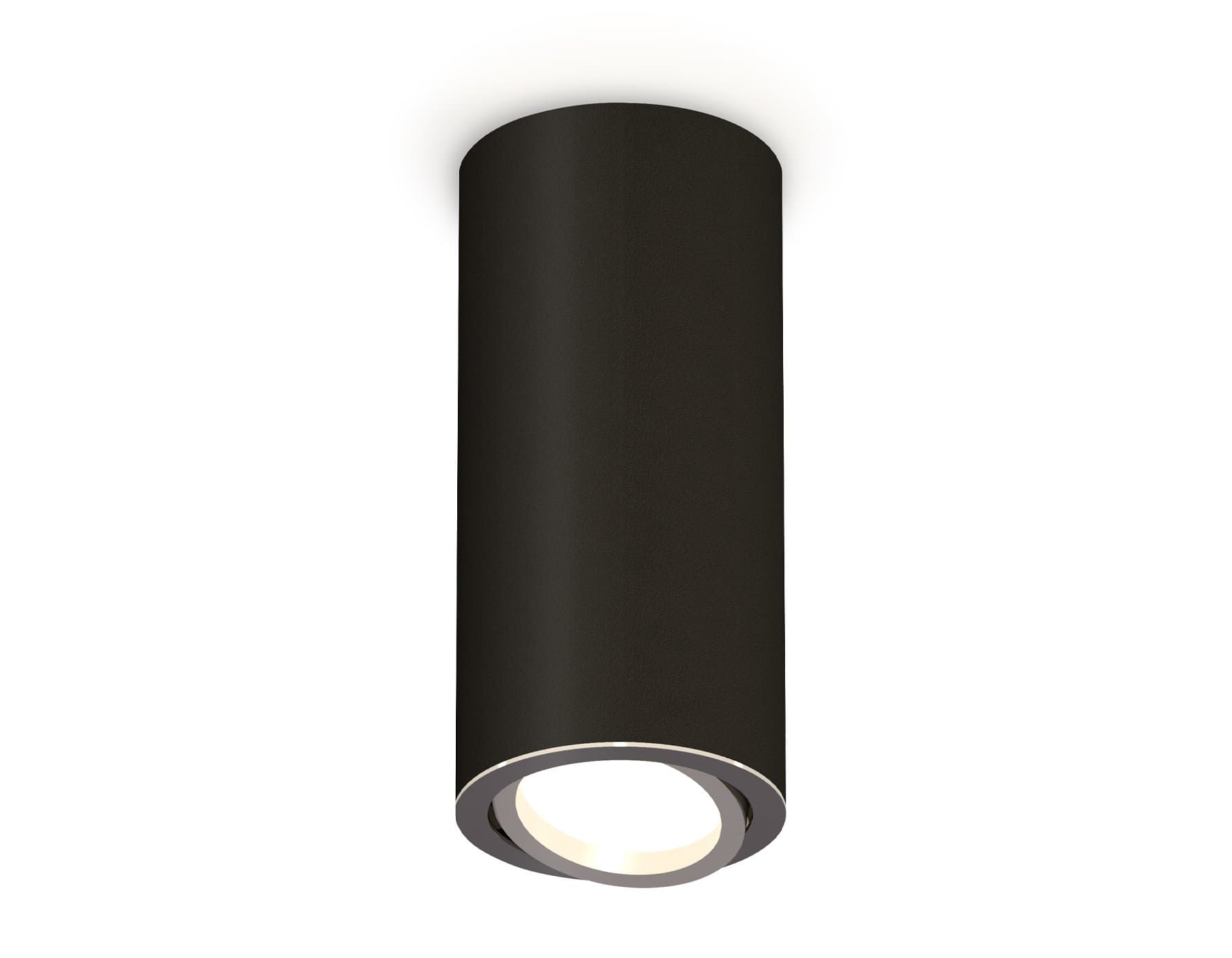 Ambrella Комплект накладного светильника XS7443003 SBK/PSL черный песок/серебро полированное MR16 GU5.3 (C7443, N7003)