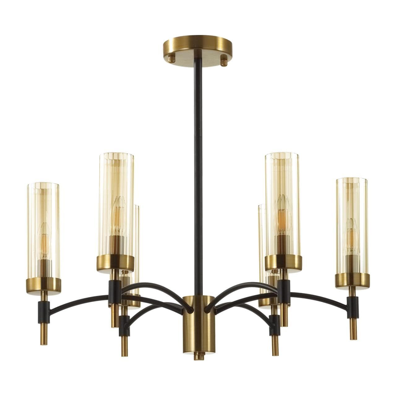 Lumion 6538/6C CLASSI LN23 167 чёрный, латунь Люстра потолочная E14 6*40W 220V SHARON