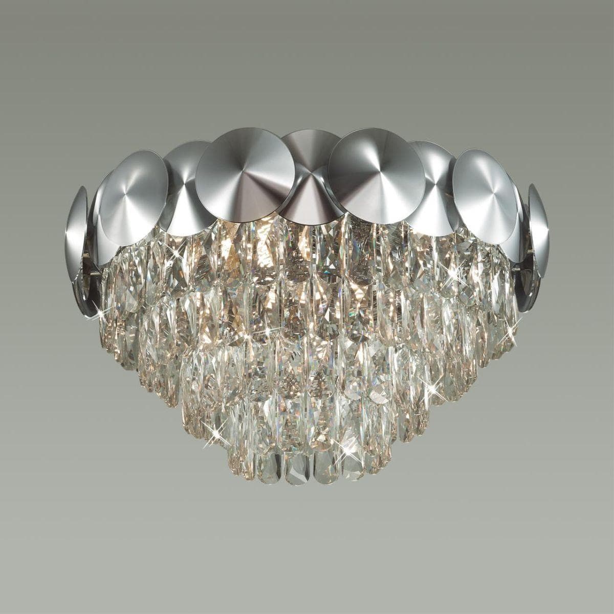 Odeon Light 4972/5C HALL ODL22 375 хром/пластик/хрусталь Люстра потолочная E27 5*40W CATRIS — миниатюра 4