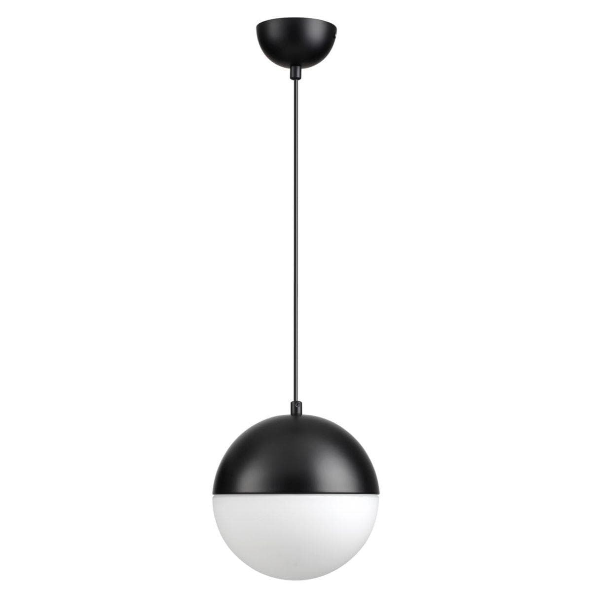 Odeon Light 4958/1A PENDANT ODL22 243 черный/металл/белый/стекло Подвес E27 1*40W PINGA — миниатюра 1