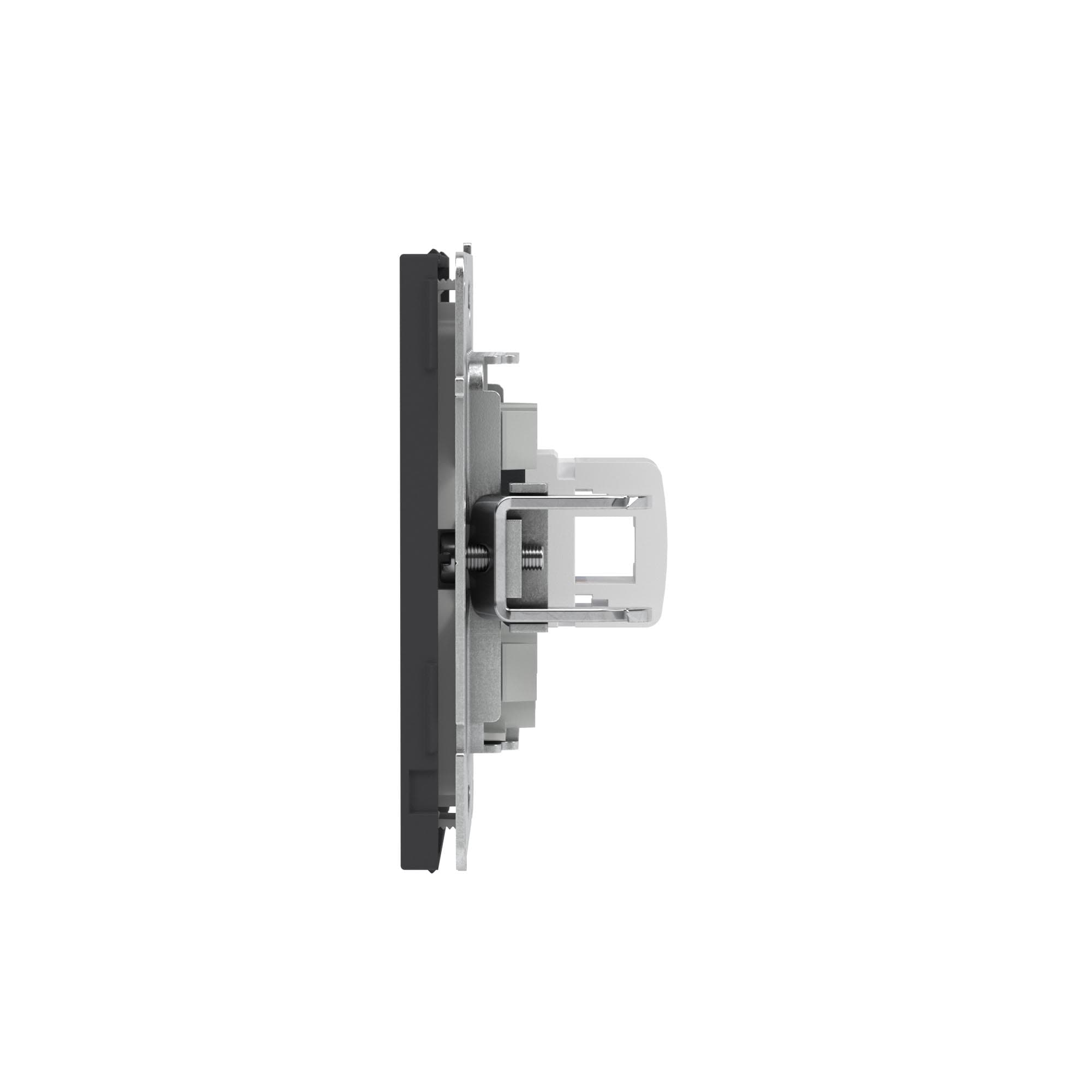 DKC KANT Компьютерная розетка RJ-45 без шторки, кат.6А одинарная,черный уголь — миниатюра 4