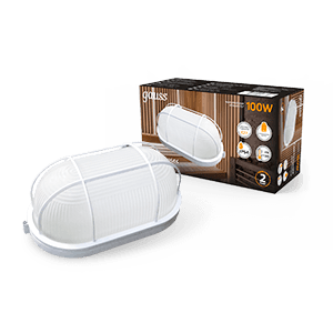 Gauss Светильник НБП IP54 280*160*115 овал с решеткой под лампу Е27 max 100W, 1/8 926602211 — миниатюра 1