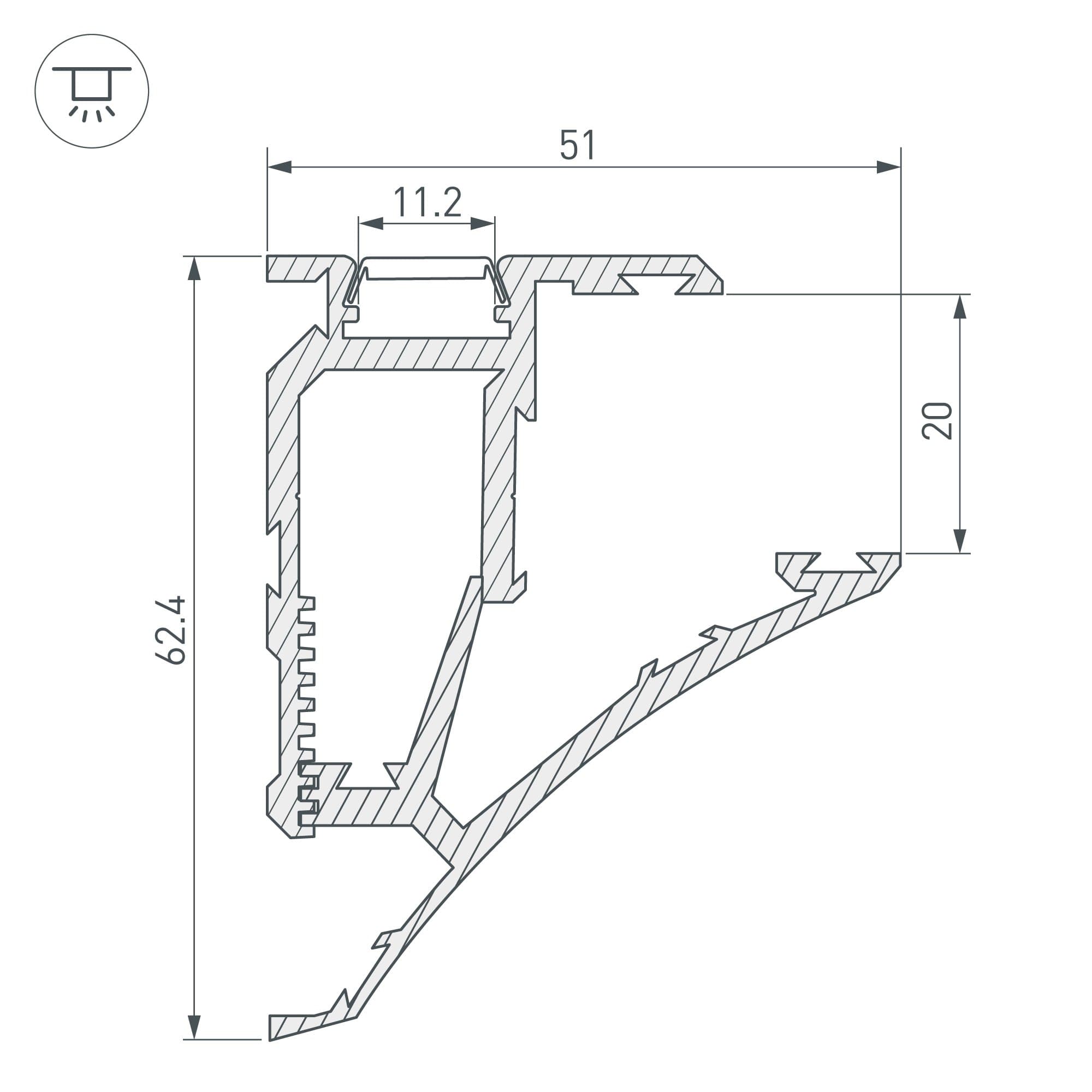 Arlight Профиль SHELF-620-2000-SET ANOD (Алюминий) 023788 — миниатюра 4