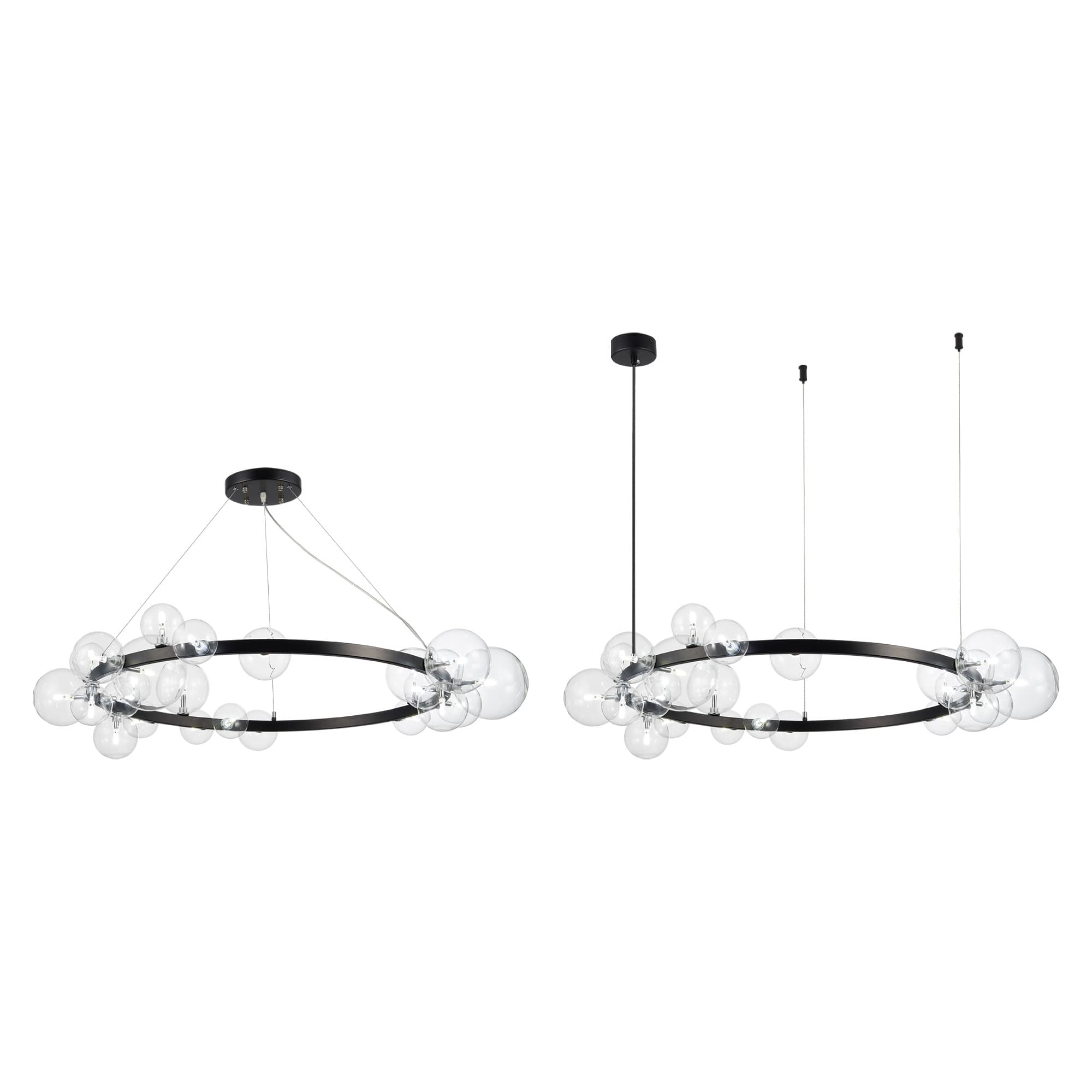 ST Luce SL1165.403.24 Светильник подвесной Черный/Прозрачный G4 24*3W — миниатюра 1