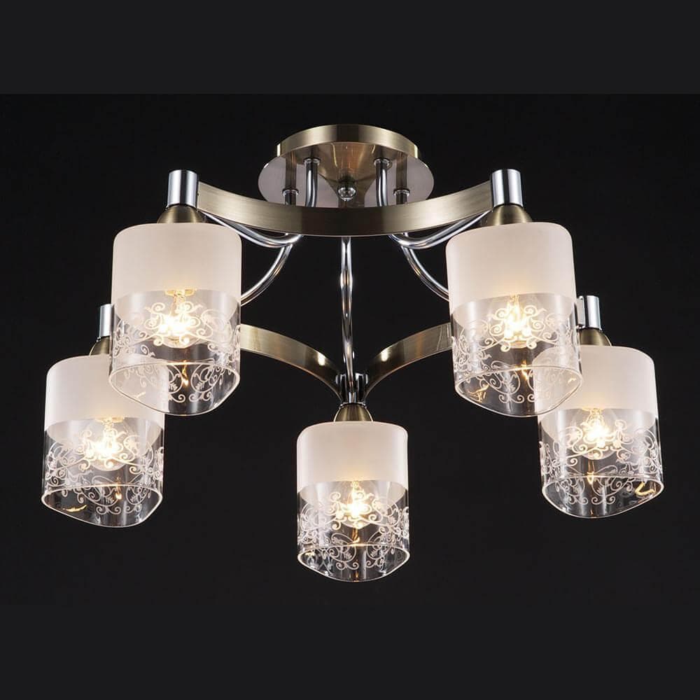 Freya Modern Tasmania Бронза Антик Потолочный светильник E14 40W FR5475CL-05CH — миниатюра 4