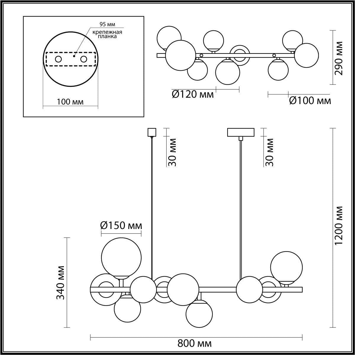 Odeon Light Подвесная люстра Tovi 4818/10 — миниатюра 5
