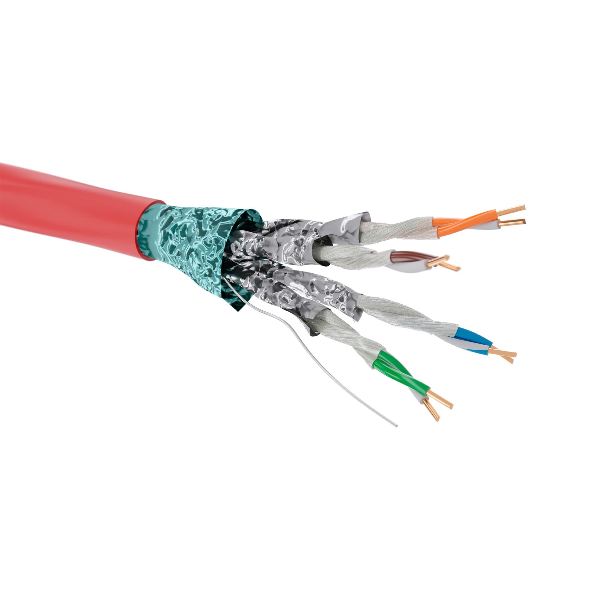 DKC Кабель CAT 6, F/FTP, нг(А)-FRHF, бухта 305м, красный RN6FFA04RD