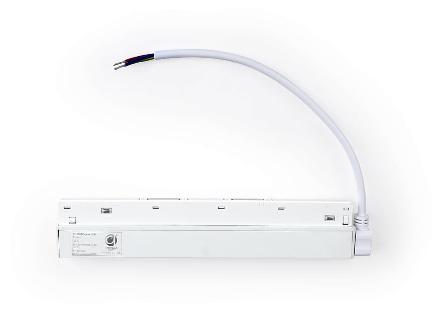 Ambrella Блок питания внутренний с вводом питания для шинопровода Magnetic GL3650 WH белый IP20 100W 48V 225*45*23