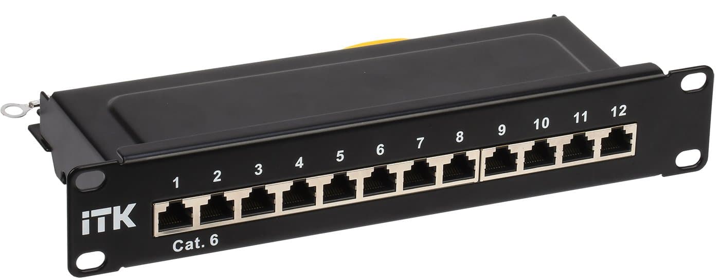 IEK ITK 1U патч-панель кат.6 STP 12 портов 10" Dual IDC PP12-1UC06S-D05-10
