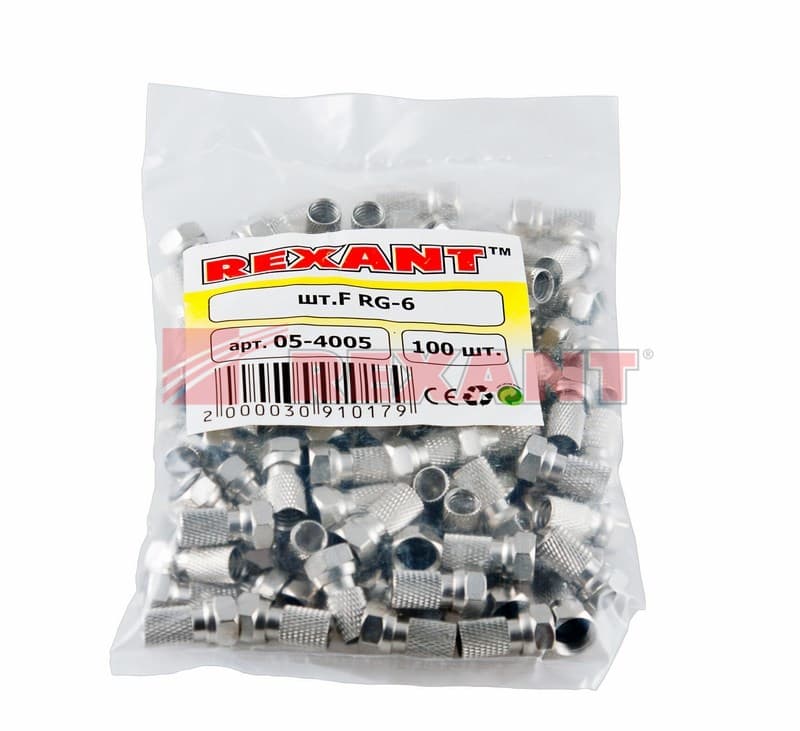 Разъем F-Разъем для SAT (с резиновым уплотнителем) Rexant 05-4005 — миниатюра 3