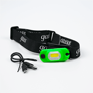 Gauss Фонарь налобный модель GFL408 3W 150lm Li-ion 300mAh LED 1/12/72 GF408