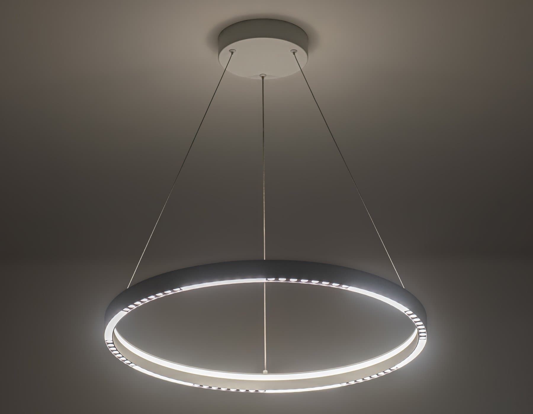 Ambrella Светильник подвесной светодиодный FL5851 WH белый 35W 3000K/4200K/6400K D600*600 (без ПДУ) — миниатюра 3