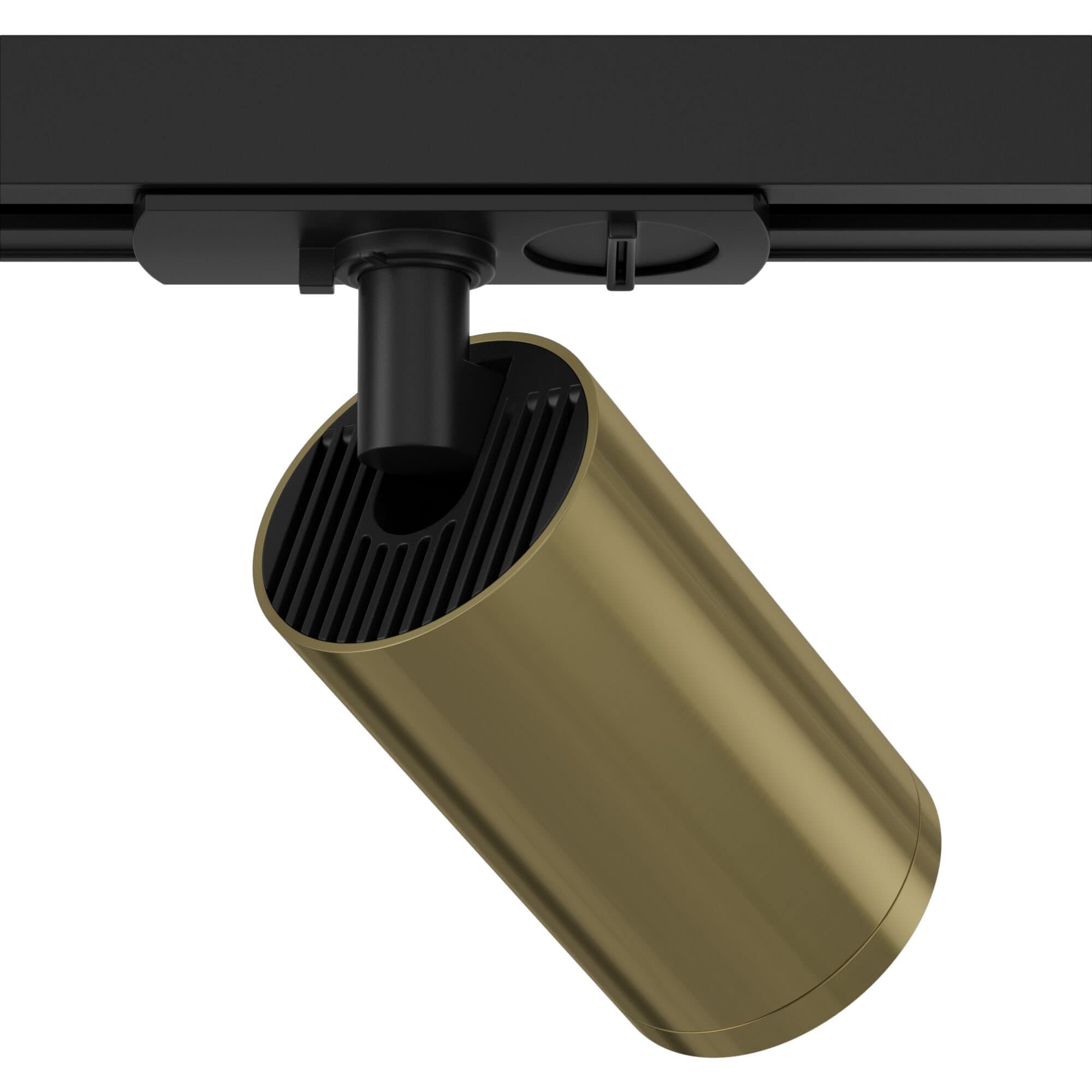 Maytoni Single phase track system Черный и Латунь Светильник трековый (Набор) ( TR020-01B+TRA020-01BS) TR020-1-GU10-BBS — миниатюра 5