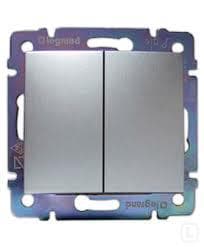 Legrand DIY Valena Алюм Выключатель 2-х клавишный 694337 — миниатюра 2