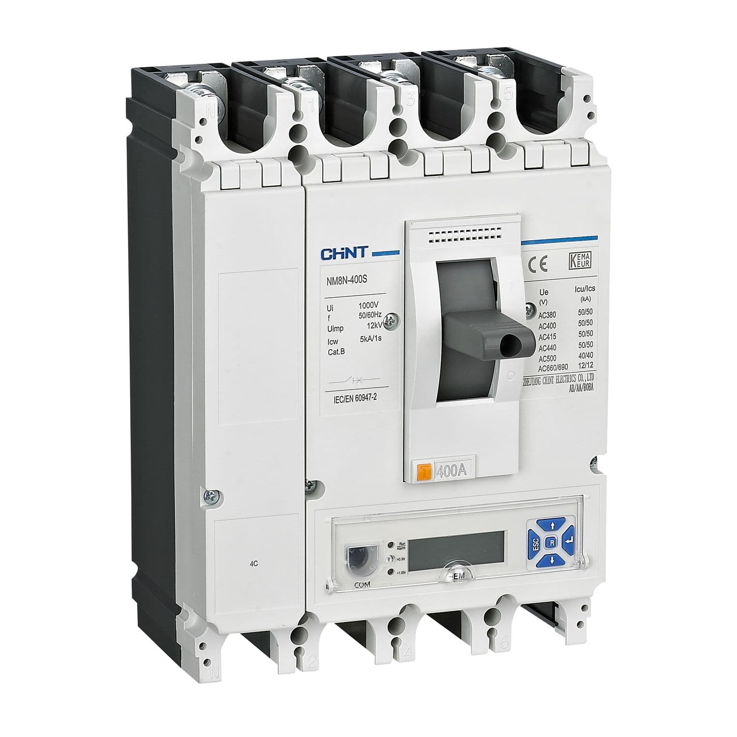 CHINT Авт. выкл. NM8N-400R EM 4P 250А 150кА с электр. расцепителем, LCD (R)
