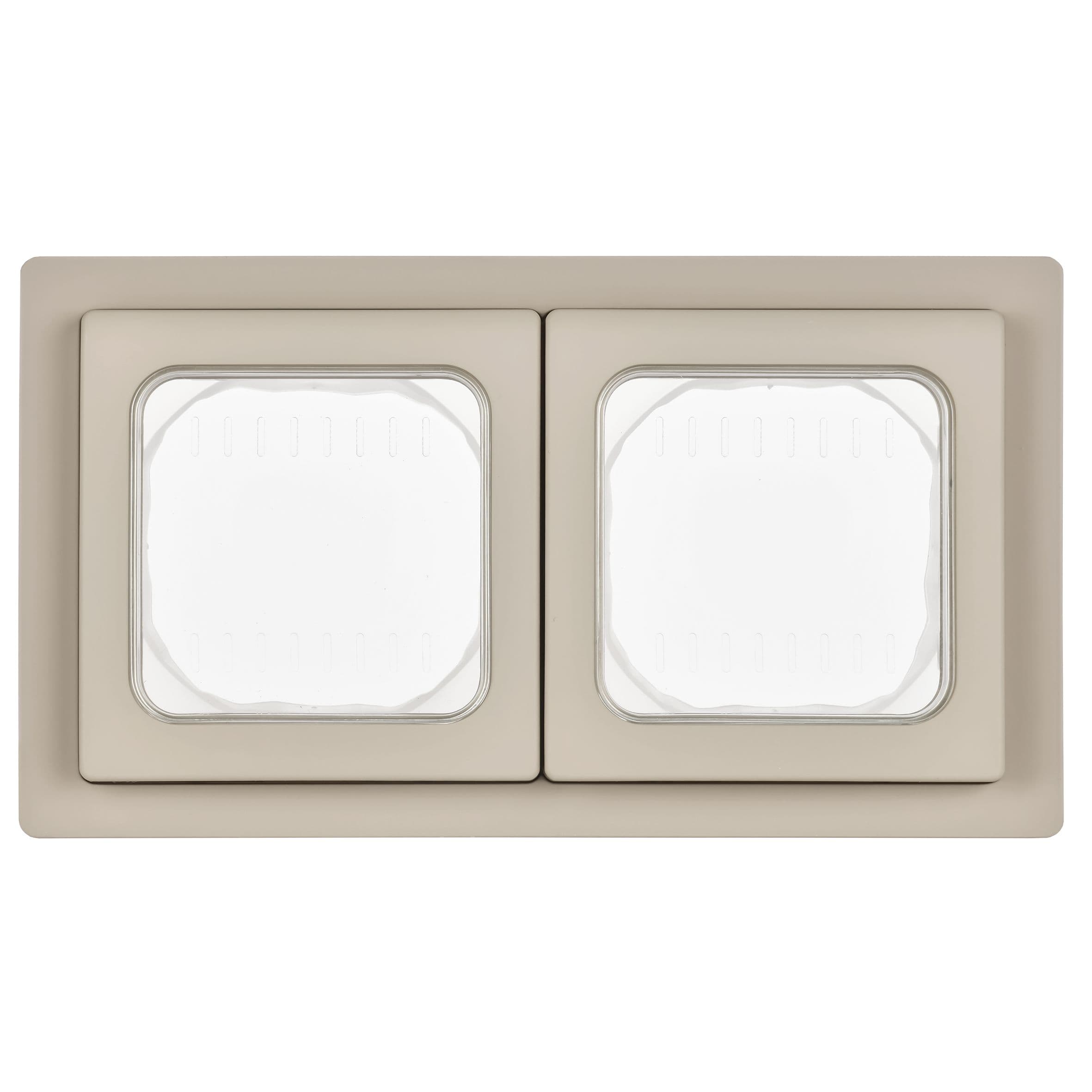 IEK FLITE Льняной Рамка 2-местная IP55 — миниатюра 2
