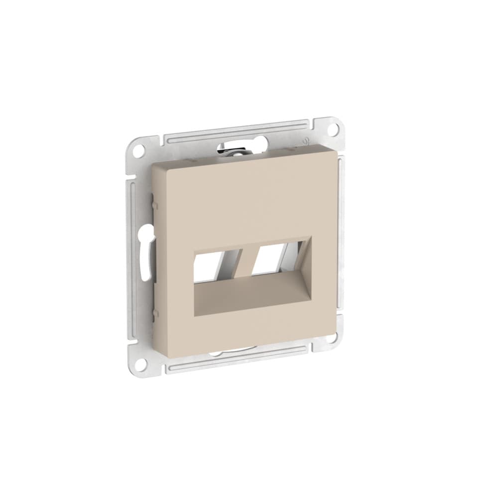 Systeme Electric AtlasDesign Песочный Накладка двойная для информационных функций типа Keystone — миниатюра 1